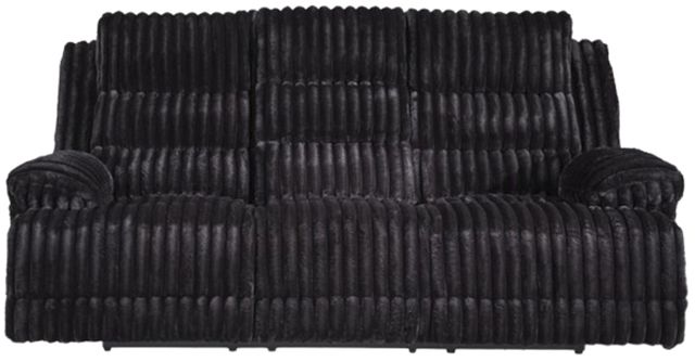 Signature Design by Ashley® Technique Onyx Power Reclining Sofa with Drop Down Table-1