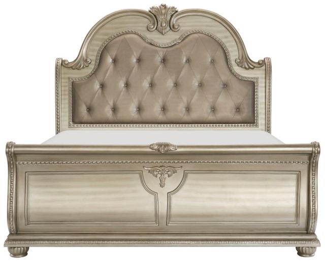 Homelegance® Cavalier Silver California King Panel Bed-2