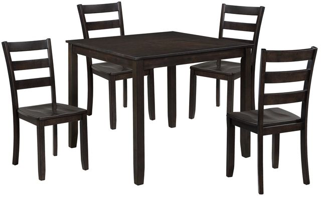 Crown Mark Durham 5-Piece Dark Brown Dining Table Set-0