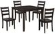 Crown Mark Durham 5-Piece Dark Brown Dining Set-0