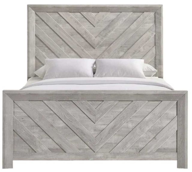 American Wholesale Furniture Ellen Ash White Full Panel Bed-0