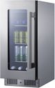 Summit® 15" 2.6 Cu. Ft. Stainless Steel Built-In Beverage Center -3