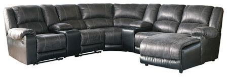 Signature Design by Ashley® Nantahala 7-Piece Slate Reclining Right-Arm Facing Sectional and Chaise with Console-0