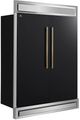 FORNO® Maderno Series Alta Qualita 60" 27.2 Cu. Ft. Black and Antique Brass Built In Side-by-Side Convertible Refrigerator/Freezer-2