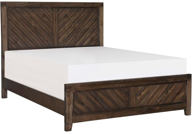 Homelegance® Parnell Rustic Cherry Queen Panel Bed-0
