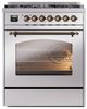 Ilve® Nostalgie II Series 30" Stainless Steel Pro Style Dual Fuel Range-2
