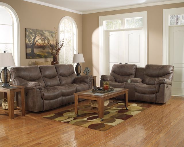 Signature Design by Ashley® Alzena Gunsmoke Reclining Sofa-4