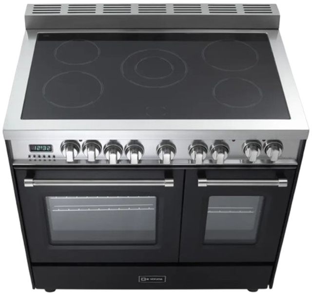 Verona® Prestige 36" Matte Black Double Oven Pro Style Electric Range-2