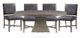 Elements International Collins 5-Piece Weathered Gray Dining Table Set-0