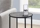 Monarch Specialties Inc. 24"H Grey Stone Look Accent Table with Black Metal Base-2