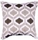 A & B Home Benton Brown/Gray/White Cotton Embroidered Throw Pillow-0