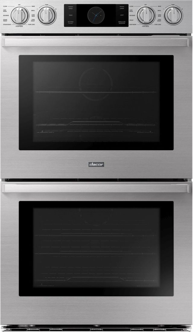 Dacor® Transitional 30" Silver Stainless Steel Double Electric Wall Oven-0