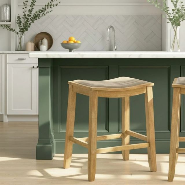 Armen Living Iyani Amber Glow/Twilight Taupe Counter Stool-1