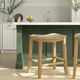 Armen Living Iyani Amber Glow/Twilight Taupe Counter Stool-1