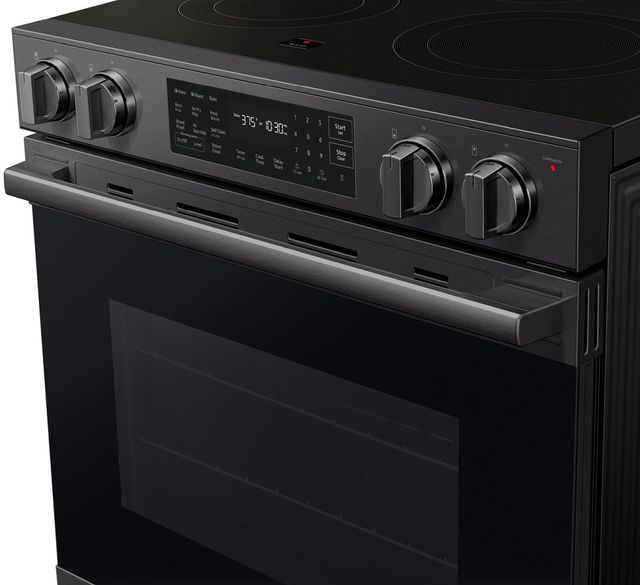 Samsung Bespoke 30" Matte Black Steel Smart Slide-In Electric Range with True Convection-3