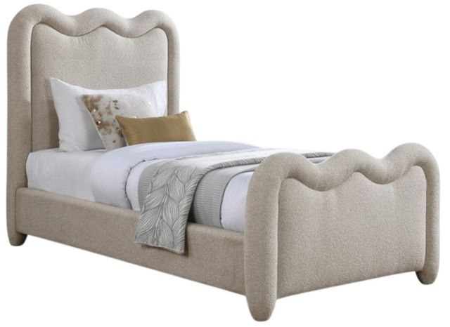 Meridian Furniture Gavin Beige Twin Upholstered Panel Bed-0