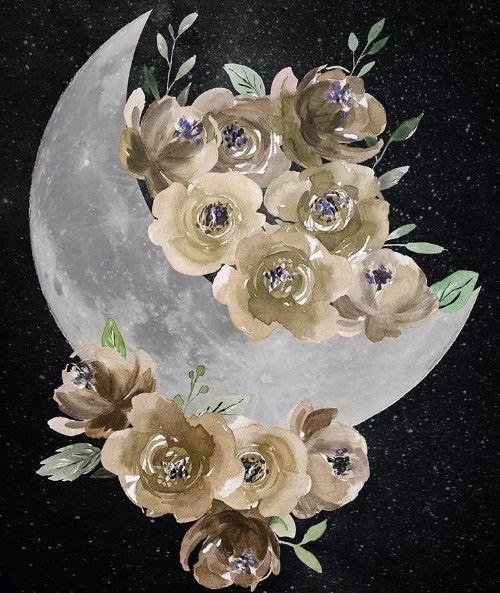 Classy Art Bohemian Moon by Daniela Santiago Wall Art-1