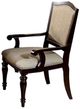 Furniture of America® Harrington Dark Walnut/Tan 2-Piece Dining Arm Chair Set-1