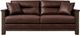 International Furniture Direct Walnut Brown Leather Sofa-2