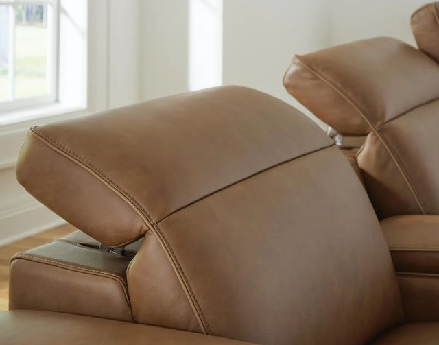 Signature Design by Ashley® Magic Man 5-Piece Caramel Power Reclining Modular Sectional with Console-1