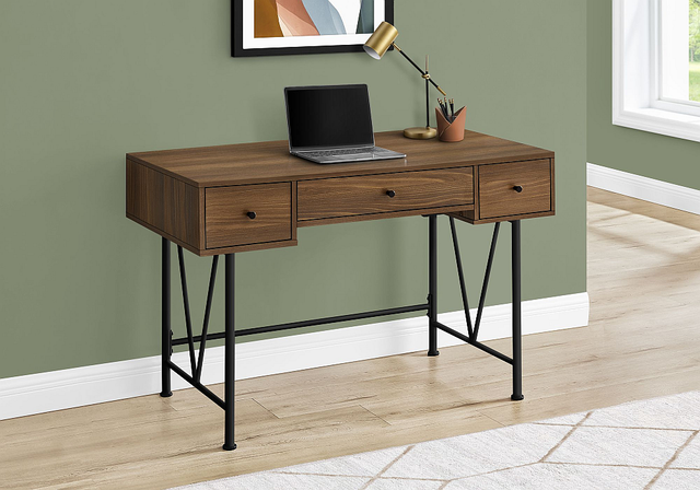 Monarch Specialties Inc. Black/Walnut Computer Desk-1