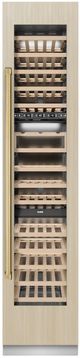 ZLINE Autograph Edition 18 in. 9 Cu. Ft. Panel Ready Right Hinge Triple Zone Column Wine Cooler with Polished Gold Accents-0