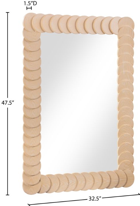 Meridian Furniture Revolve Natural Mirror-3