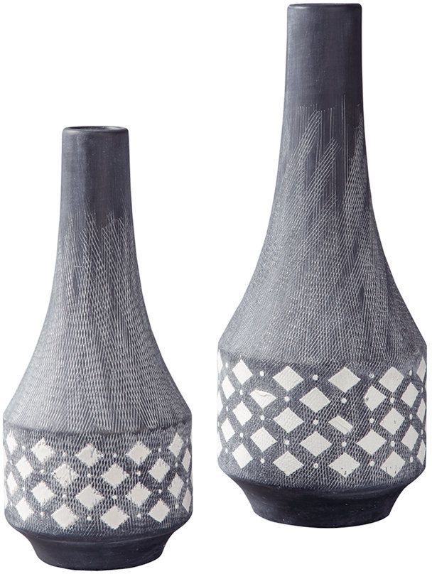 Signature Design by Ashley® Dornitilla 2-Piece Black/White Vase Set-0