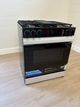 Samsung Bespoke 30" White Glass Slide In Gas Range-0