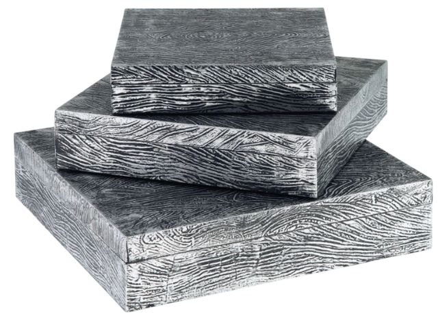 Signature Design by Ashley® Keldy 3-Piece Antique Pewter Box Set-1