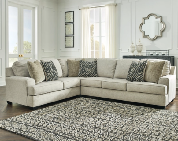 Benchcraft® Wellhaven 3-Piece Linen Left-Arm Facing Sectional-1