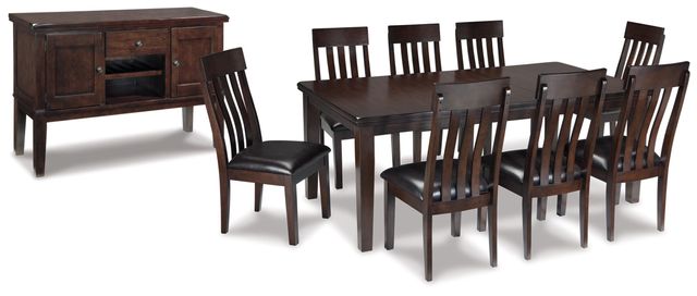 Signature Design by Ashley® Haddigan 10-Piece Dark Brown Dining Set-4