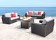 CabanaCoast® Customizable Brighton Aluminum Outdoor Loveseat-4