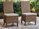 Signature Design by Ashley® Revare Beach 2-Piece Beige Fabric/Resin Wicker Outdoor Side Chair-1