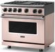 Viking® 7 Series 36" Blush Pro Style Dual Fuel Range with Griddle-3