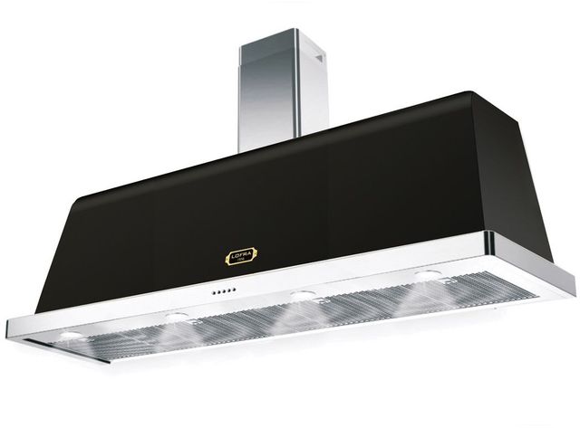 Lofra® Dolcevita 60" Black Wall Mounted Range Hood -0