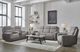 Corinthian Furniture Jenner Charcoal/Gray Power Reclining Loveseat with Power Headrest and Console-2