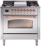 Ilve® Nostalgie II Series 36" Stainless Steel Pro Style Dual Fuel Range-0
