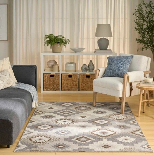 Nourison Home™ Copenhagen Ivory Beige 5'x7' Area Rug-1