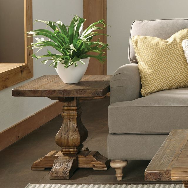Riverside Furniture Hawthorne Barnwood Brown Side Table-2