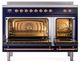 Ilve® Nostalgie II Series 48" Midnight Blue Pro Style Induction Range-1