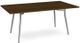 Amisco Customizable Alys 31" Rectangular Table with 72" Walnut Veneer Top-0