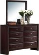 Elements International Emily Mahogany Dresser and Mirror Set-0