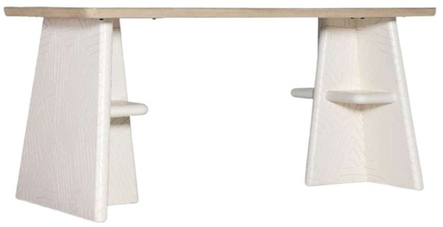 Hooker® Furniture Commerce and Market Light Elm Writing Table with Creamy White Base-0