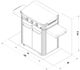 ENO ENOSIGN 80 Black and Stainless Steel Griddle Cart-2