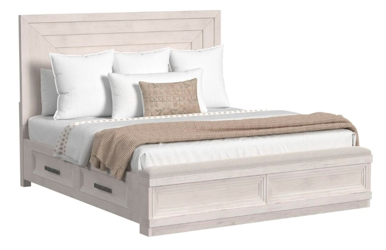 Elements International Avalanche 4-Piece Antique White King