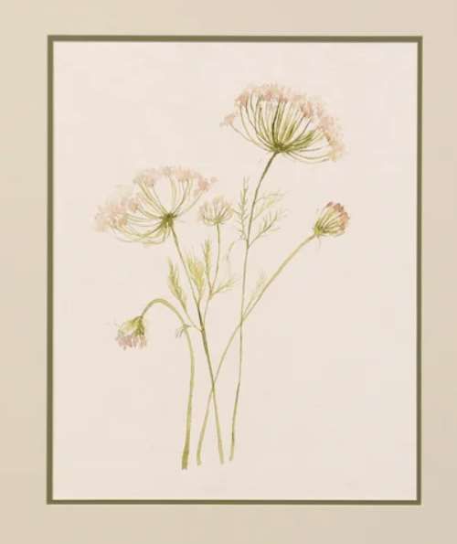 StyleCraft Blush Lace Beige/Light Green/Light Orange Wall Art-1