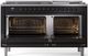Ilve® Nostalgie II Series 60" Glossy Black Pro Style Dual Fuel Range-1