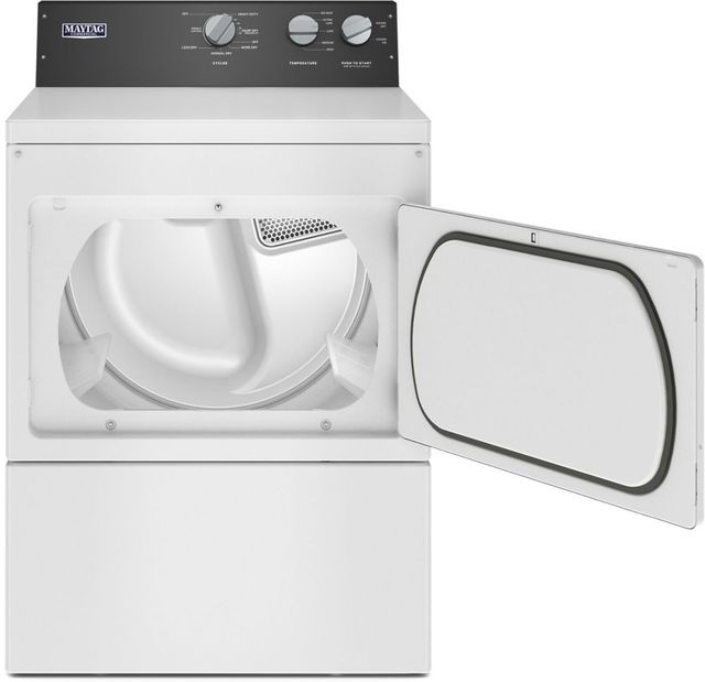 Maytag® 7.4 Cu. Ft. White Commercial Grade Residential Gas Dryer -1