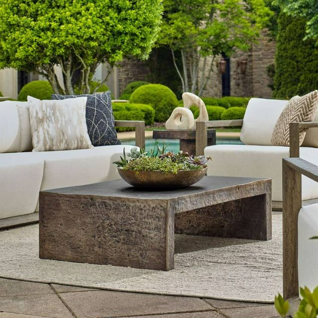 Uttermost® Obra Golden Dark Bronze Aluminum Indoor-Outdoor Coffee Table-1